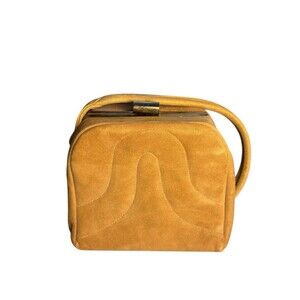 Vintage Small Handbag Marlow Camel Brown Tan Clutch USA